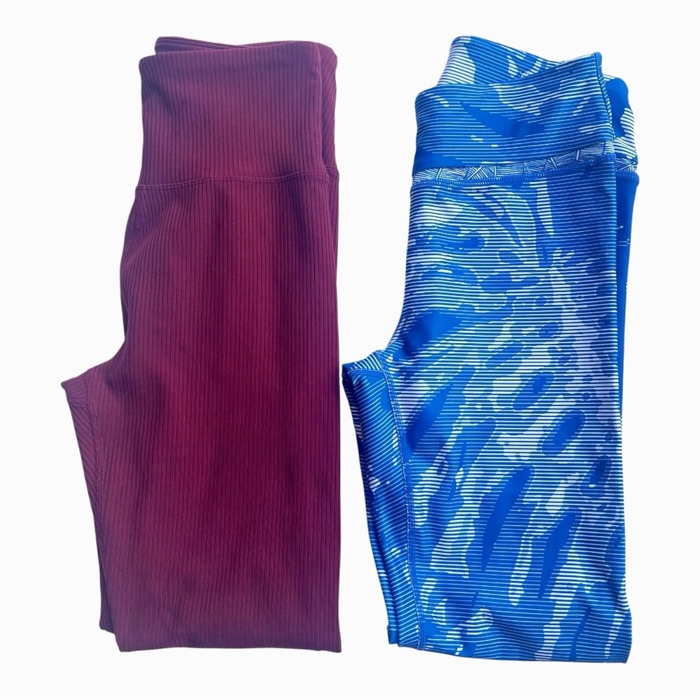 JoyLab‎ Set of Leggings Blue and Maroon Size X-Small